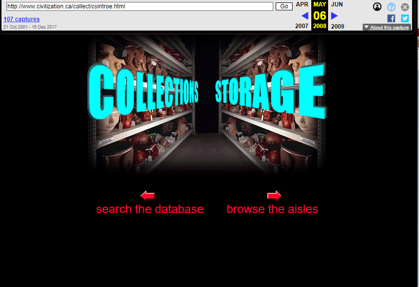 Snapshot of the Storage Collection on 6 May 2008